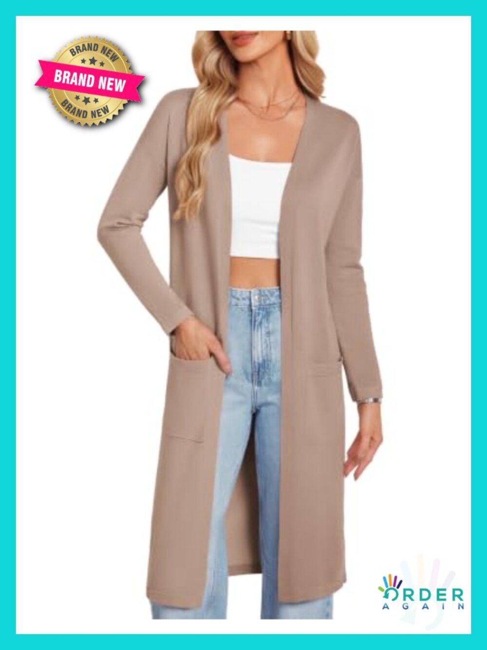 Lightweight Open Front Long Cardigan Knit Maxi Sweater